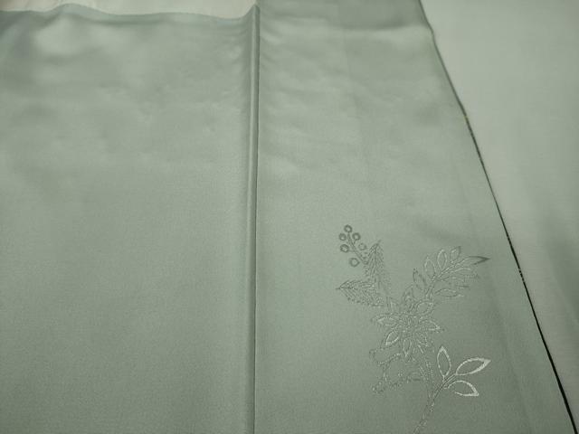 平和屋着物●極上 訪問着 スパンコール 花唐草文 暈し染め 金銀彩 銀通し地 ロング丈 逸品 DZAB9052kh6