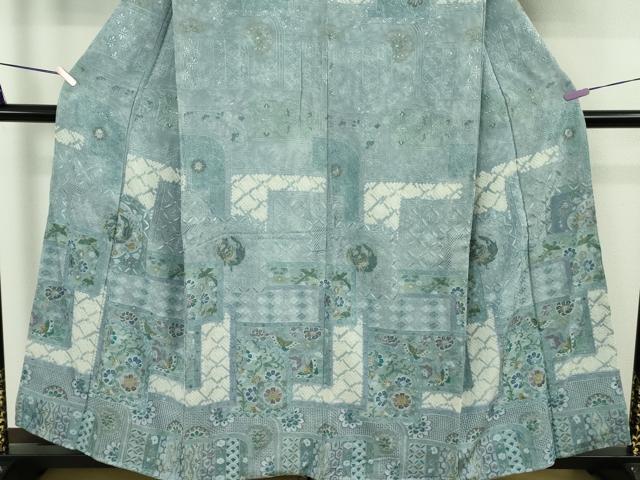 平和屋本店●極上 中国三大刺繍 スワトウ刺繍 汕頭刺繍 総刺繍 訪問着 絞り 朱雀 舞蝶花文 金糸 さが美扱い 逸品 未使用 DZAB9065kh6