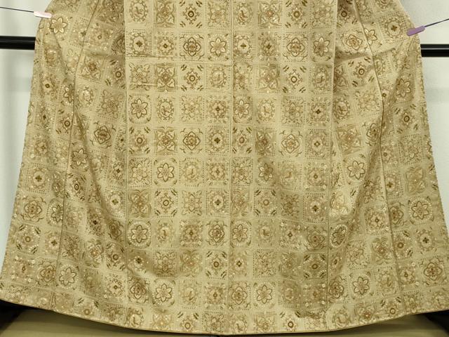 平和屋本店●極上 京都老舗 尾峨佐染繍 中国三大刺繍 スワトウ刺繍 総刺繍 本場縞大島紬 上村絹織物 証紙付き 逸品 未使用 DZAB9067kh6