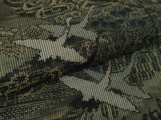 平和屋本店●極上 白泥染の第一人者・絣の魔術師 恵積五郎 本場大島紬 恵大島織物謹製 琳派秀逸 証紙付き 逸品 DZAB9083kh6