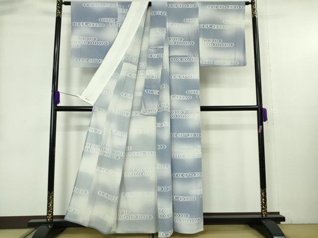 平和屋着物*極上 夏物 池田重子コレクション 小紋 絽縮緬 観世水 暈し染め 銀彩 井筒工藝謹製 逸品 DZAB9094kh6