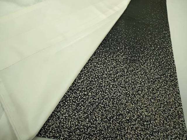 平和屋本店●極上 人間国宝 森口華弘 蒔糊友禅 蒔糊散らし 黒留袖 相良刺繍 群鶴 金糸 伊勢丹扱い 逸品 DZAB9096kh6