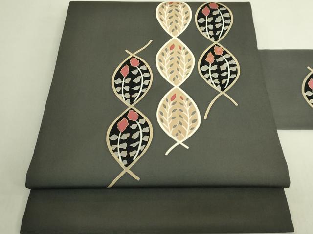 平和屋着物●極上 京の名門 友禅 染の北川 塩瀬 九寸名古屋帯 立涌花文 宮腰織物 五泉 金彩 反端付 逸品 未使用 DZAB9121kh6