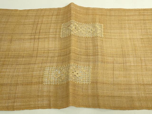 平和屋本店*極上 夏物 古代原始布 科布 八寸名古屋帯 ドロンワーク 逸品 DZAB9155kh6