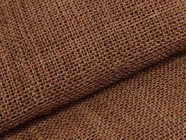 平和屋本店*極上 夏物 古代原始布 科布 八寸名古屋帯 黒茶色地 逸品 DZAB9158kh6