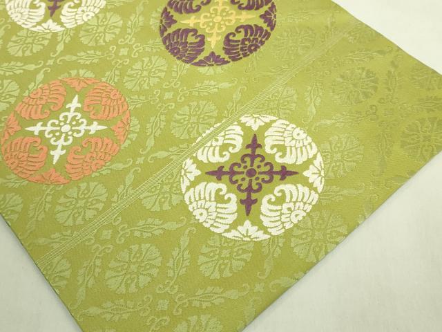 平和屋着物●極上 俵屋 人間国宝 喜多川平朗 有職織物 九寸名古屋帯 唐織 花菱 三越扱い 逸品 DZAB9174kh6
