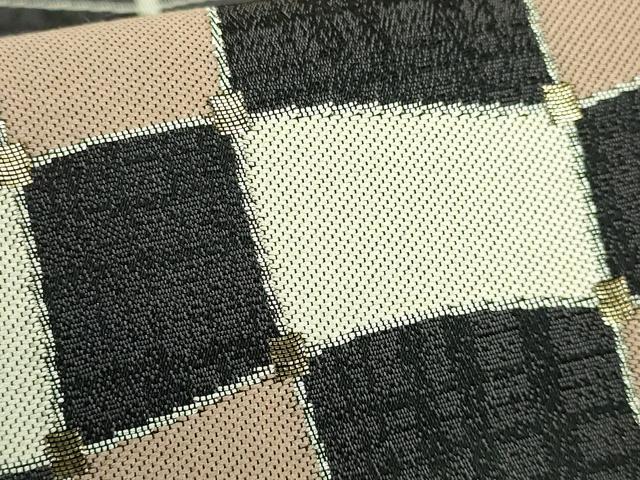 平和屋着物●極上 両面 太鼓柄袋帯 一会の帯 黒地 金糸 逸品 DZAB9189kh6