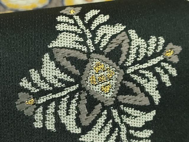 平和屋着物●極上 六通柄袋帯 唐織 正倉院花菱文 金糸 逸品 DZAB9190kh6
