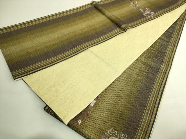平和屋着物●極上 ひなや工房 くむ・あむ・おる 伊豆蔵明彦 太鼓柄袋帯 刺繍 正倉院花文 金糸 逸品 未使用 DZAB9198kh6