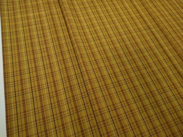 平和屋本店*希少 夏物 本場黄八丈 夏黄八 紗紬 格子 逸品 未使用 DZAB9215kh6
