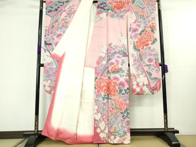 平和屋本店●極上 名門 藤娘きぬたや・総絞り 振袖 吉祥花文 逸品 DZAB9222kh6