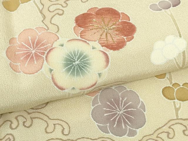 平和屋本店●極上 松坂屋染織名作展 訪問着 駒刺繍 立波花文 浅黄色地 金彩 たとう紙付き 逸品 DZAB9227kh6
