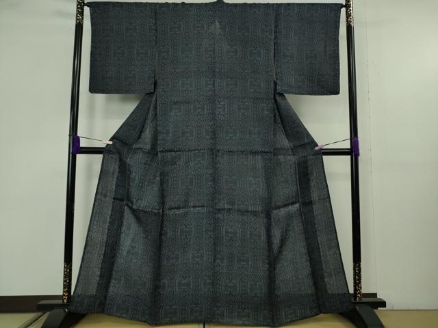 平和屋本店*極上 夏物 重要無形文化財 本場宮古上布 苧麻 立涌吉祥文 逸品 未使用 DZAB9244kh6