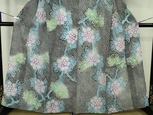 平和屋着物∴極上 夏物 浴衣 有松鳴海絞り 草花文 綿 逸品 DZAB9249kh6