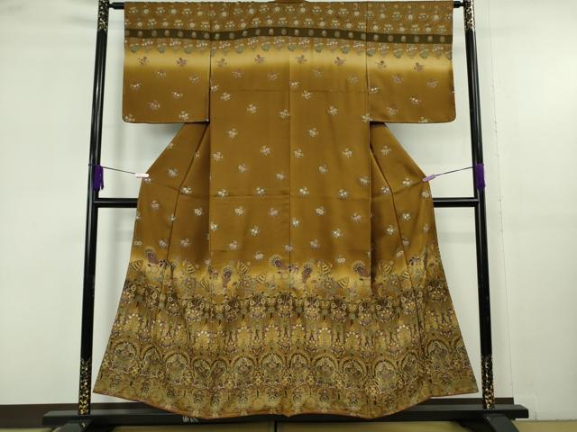 平和屋着物●極上 中国三大刺繍 スワトウ刺繍 汕頭刺繍 総刺繍 訪問着 洋花文 暈し染め 逸品 未使用 DZAB9252kh6