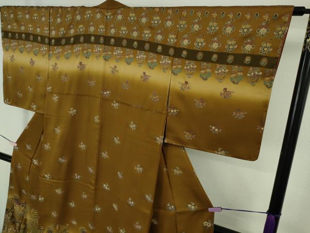 平和屋着物●極上 中国三大刺繍 スワトウ刺繍 汕頭刺繍 総刺繍 訪問着 洋花文 暈し染め 逸品 未使用 DZAB9252kh6