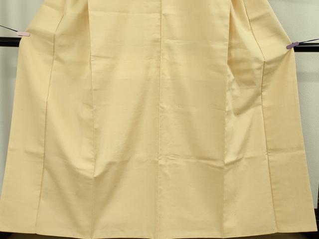 平和屋着物●極上 結城紬 色無地 浅黄色 逸品 DZAB9258kh6