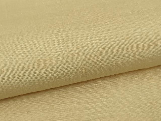 平和屋着物●極上 結城紬 色無地 浅黄色 逸品 DZAB9258kh6