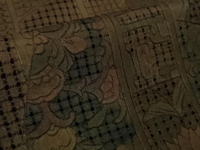 平和屋本店●極上 中国三大刺繍 スワトウ刺繍 汕頭刺繍 本場縞大島紬 切嵌更紗花文 証紙付き 逸品 未使用 DZAB9261kh6