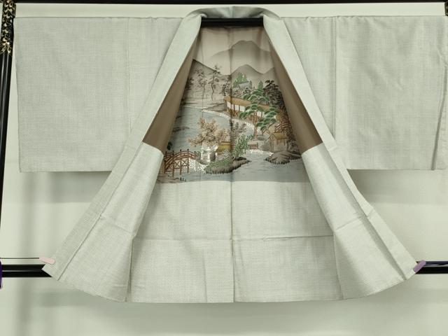 平和屋本店●極上 男性 本場大島紬 白大島 アンサンブル 100亀甲 総詰め 本間輝利作 証紙付き 逸品 DZAB9262kh6
