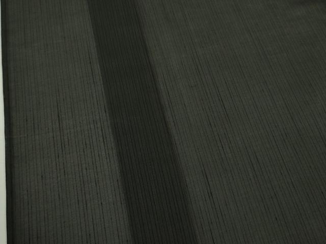 平和屋本店*極上 夏物 男性 越後おぐに 夏駒本松煙 紗紬 キングサイズ 小千谷織物 くるまや工房謹製 黒地 証紙付き 逸品 DZAB9274kh6
