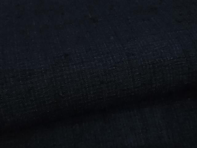 平和屋本店●極上 浦野理一 経節紬 色無地 濃藍色 逸品 未使用 DZAB9283kh6