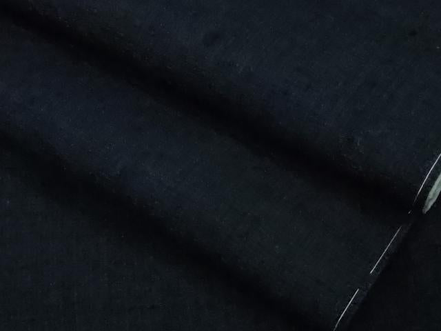 平和屋本店●極上 浦野理一 経節紬 色無地 濃藍色 逸品 未使用 DZAB9283kh6