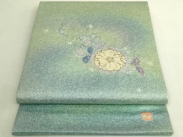 平和屋本店●極上 久保田一竹 幻の辻が花 太鼓柄袋帯 金通し地 逸品 DZAB9313kh6