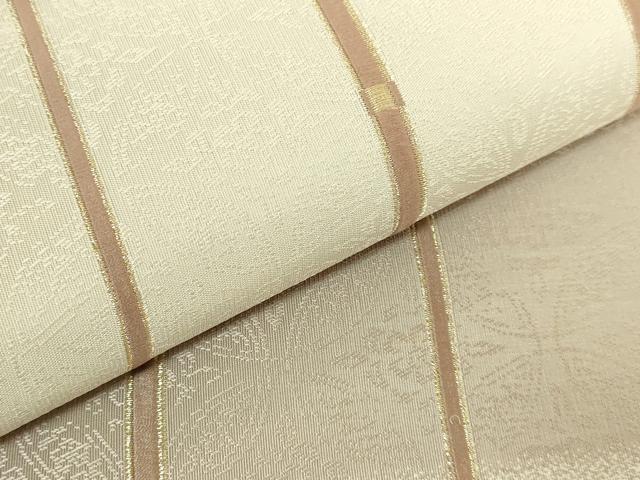 平和屋着物●極上 織楽浅野 全通柄袋帯 唐織 七宝花文 金糸 逸品 DZAB9327kh6