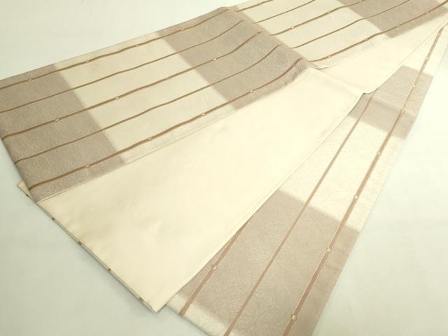 平和屋着物●極上 織楽浅野 全通柄袋帯 唐織 七宝花文 金糸 逸品 DZAB9327kh6
