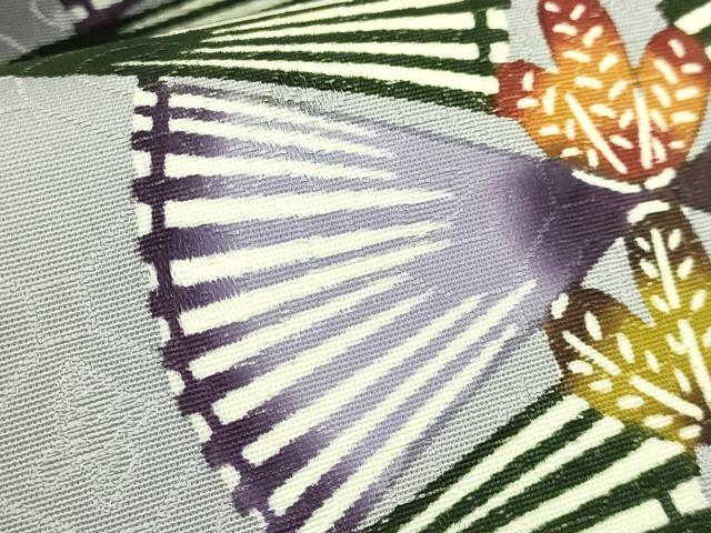 平和屋本店●極上 琉球やふそ紅型工房 九寸名古屋帯 屋富祖幸子 松ぼっくり 証紙付き 逸品 DZAB9340kh6