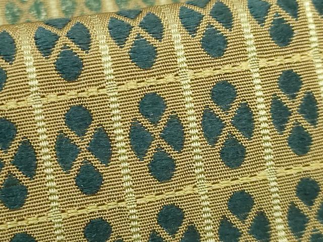 平和屋着物●極上 西陣 川島織物 九寸名古屋帯 格子 逸品 DZAB9345kh6
