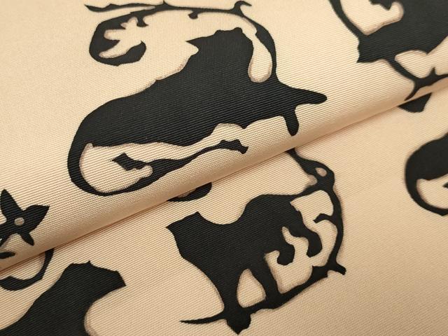 平和屋着物●極上 塩瀬 九寸名古屋帯 動物 シルエット 薄い洗柿色地 逸品 DZAB9347kh6