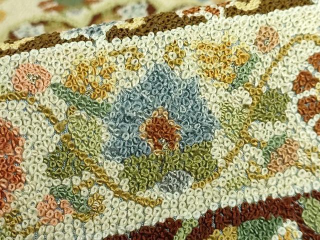平和屋本店●最高級 中国三大刺繍 総相良刺繍 総刺繍 袋帯 200万粒 総詰 正倉院唐草 金糸 逸品 DZAB9359kh6