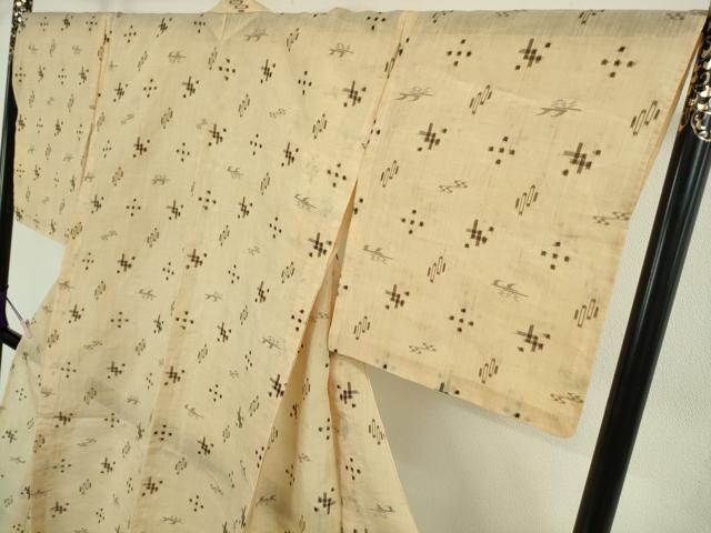 平和屋本店*極上 夏物 沖縄県無形文化財指定 本場八重山上布 麻 手織り 紅露染 池城織物謹製 証紙付き 逸品 未使用 DZAB9402kh6