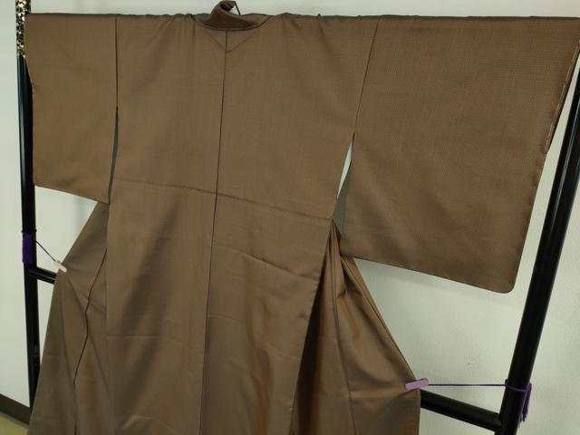 平和屋本店●希少 本場黄八丈 風通くずし 紬 逸品 未使用 DZAB9410kh6