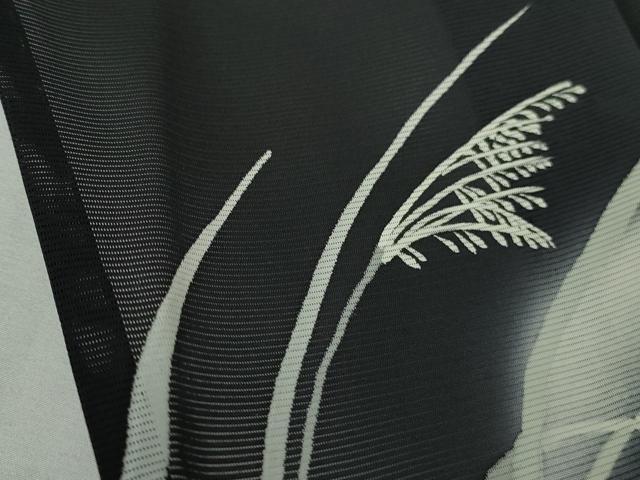 平和屋着物*極上 夏物 訪問着 絽 秋草文 暈し染め 黒地 逸品 DZAB9414kh6