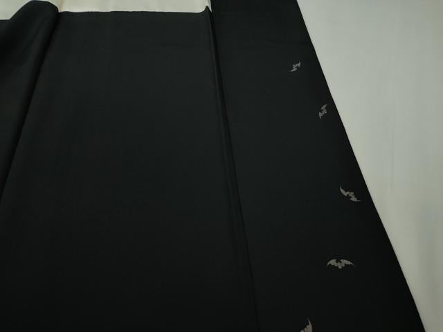 平和屋着物●極上 着物デザイナー 井尻学 訪問着 唐草文 黒地 ロング丈 逸品 DZAB9466kh6