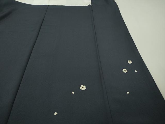 平和屋着物●極上 本加賀友禅作家 魚津誠 訪問着 波切車 藍鉄色地 証紙付き 逸品 DZAB9474kh6