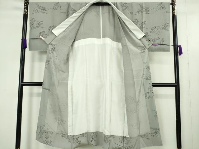 平和屋着物●上質な長襦袢 無双仕立て 鳥獣戯画 逸品 未使用 DZAB9479kh6