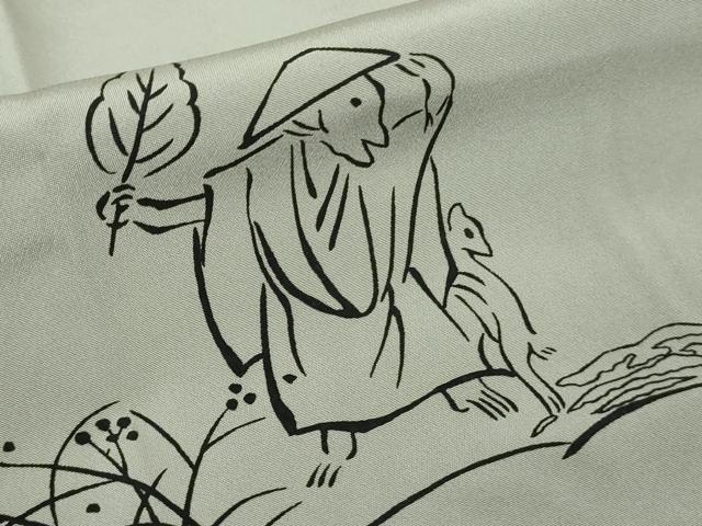 平和屋着物●上質な長襦袢 無双仕立て 鳥獣戯画 逸品 未使用 DZAB9479kh6