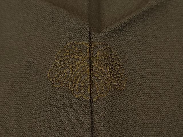 平和屋着物●極上 訪問着 竹屋町刺繍 龍 鳥獣 海松茶色地 金糸 逸品 未使用 DZAB9496kh6