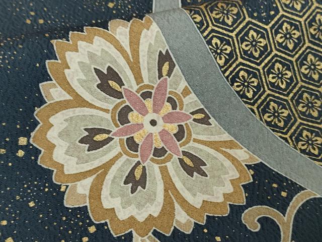 平和屋本店●極上 訪問着 駒刺繍 鳳凰花唐草文 金彩 逸品 DZAB9522kh6