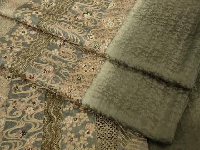 平和屋着物●極上 中国三大刺繍 スワトウ刺繍 汕頭刺繍 草花間道 暈し染め 逸品 DZAB9533kh6