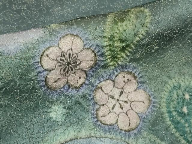 平和屋本店●極上 久保田一竹 幻の辻が花 訪問着 暈し染め 金通し地 さが美扱い 逸品 未使用 DZAB9536kh6