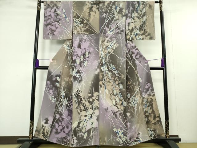 平和屋着物●極上 京彩 河野雅之 小紋 霞文 鬼しぼ縮緬 反端付き 逸品 未使用 DZAB9539kh6