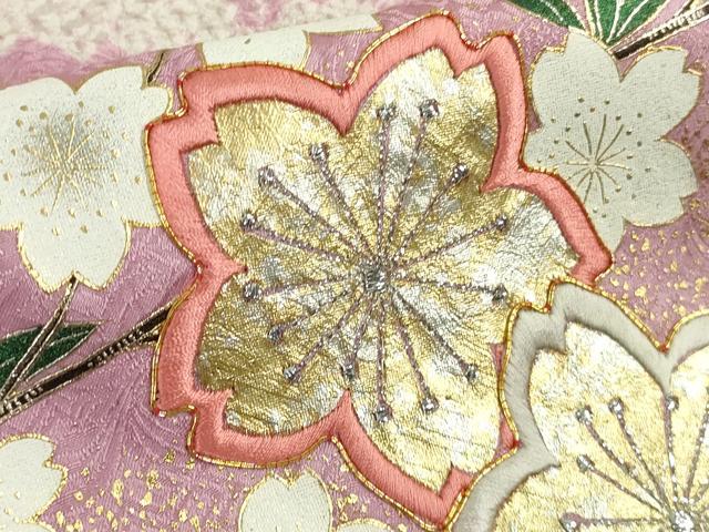 平和屋着物●極上 振袖 駒刺繍 絞り 舞桜 枝垂れ花 暈し染め 金彩 やまと誂製 逸品 DZAB9542kh6
