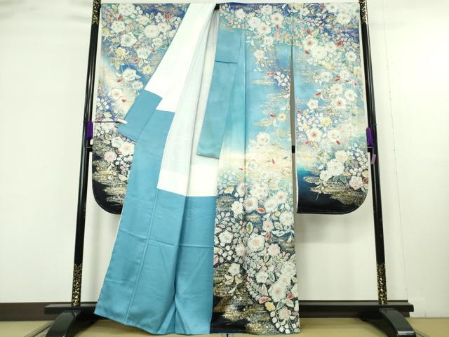 平和屋本店●極上 振袖 辻が花 暈し染め 金彩 金通し地 逸品 未使用 DZAB9543kh6