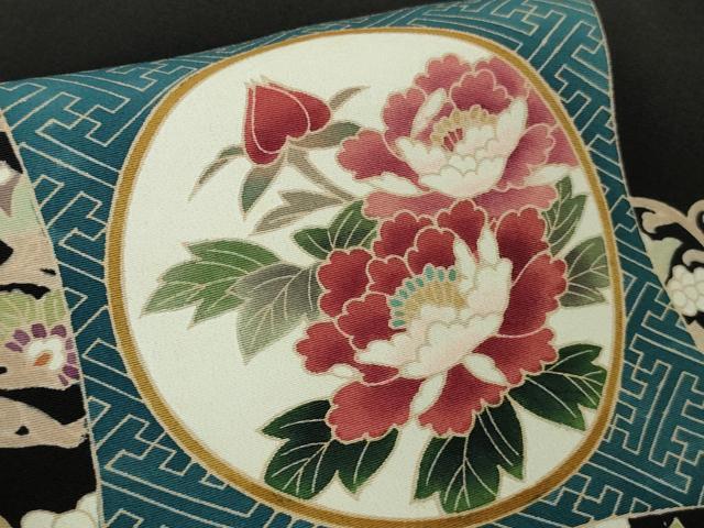 平和屋着物●極上 黒留袖 友禅 作家物 吉正 花鳥文 逸品 DZAB9544kh6