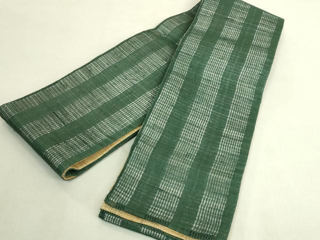 平和屋着物*極上 夏物 両面 半幅帯 間道 自然布 逸品 DZAB9568kh6
